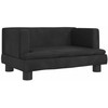 Vaikiška sofa, juodos spalvos, 60x40x30cm, aksomas