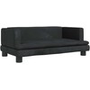 Vaikiška sofa, juodos spalvos, 80x45x30cm, aksomas