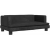 Vaikiška sofa, juodos spalvos, 80x45x30cm, aksomas