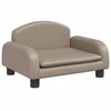 Vaikiška sofa, kapučino spalvos, 50x40x30 cm, dirbtinė oda