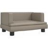 Vaikiška sofa, kapučino spalvos, 60x40x30cm, dirbtinė oda
