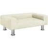 Vaikiška sofa, kreminės spalvos, 70x45x26,5cm, aksomas