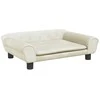 Vaikiška sofa, kreminės spalvos, 70x45x26cm, aksomas