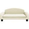 Vaikiška sofa, kreminės spalvos, 70x45x30cm, dirbtinė oda