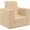 Vaikiška sofa, kreminės spalvos, minkštas pliušas