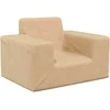 Vaikiška sofa, kreminės spalvos, minkštas pliušas