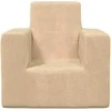 Vaikiška sofa, kreminės spalvos, minkštas pliušas