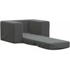 Vaikiška sofa-lova, antracito spalvos, minkštas pliušas