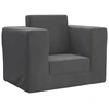 Vaikiška sofa-lova, antracito spalvos, minkštas pliušas
