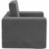 Vaikiška sofa-lova, antracito spalvos, minkštas pliušas