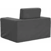 Vaikiška sofa-lova, antracito spalvos, minkštas pliušas
