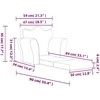 Vaikiška sofa-lova, kreminės spalvos, minkštas pliušas