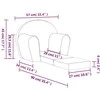 Vaikiška sofa-lova, kreminės spalvos, minkštas pliušas
