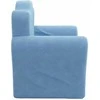 Vaikiška sofa-lova, mėlynos spalvos, minkštas pliušas
