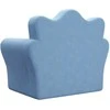 Vaikiška sofa-lova, mėlynos spalvos, minkštas pliušas