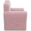 Vaikiška sofa-lova, rožinės spalvos, minkštas pliušas