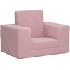 Vaikiška sofa-lova, rožinės spalvos, minkštas pliušas