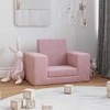Vaikiška sofa-lova, rožinės spalvos, minkštas pliušas