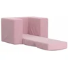 Vaikiška sofa-lova, rožinės spalvos, minkštas pliušas