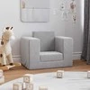 Vaikiška sofa-lova, šviesiai pilkos spalvos, minkštas pliušas