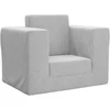 Vaikiška sofa-lova, šviesiai pilkos spalvos, minkštas pliušas