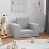 Vaikiška sofa-lova, šviesiai pilkos spalvos, minkštas pliušas