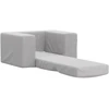 Vaikiška sofa-lova, šviesiai pilkos spalvos, minkštas pliušas
