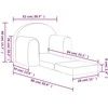 Vaikiška sofa-lova, šviesiai pilkos spalvos, minkštas pliušas