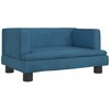 Vaikiška sofa, mėlynos spalvos, 60x40x30cm, aksomas