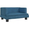 Vaikiška sofa, mėlynos spalvos, 60x40x30cm, aksomas