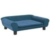 Vaikiška sofa, mėlynos spalvos, 70x45x26cm, aksomas