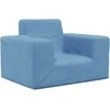 Vaikiška sofa, mėlynos spalvos, minkštas pliušas