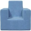 Vaikiška sofa, mėlynos spalvos, minkštas pliušas