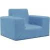 Vaikiška sofa, mėlynos spalvos, minkštas pliušas