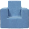 Vaikiška sofa, mėlynos spalvos, minkštas pliušas