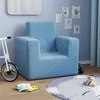 Vaikiška sofa, mėlynos spalvos, minkštas pliušas