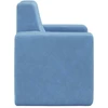 Vaikiška sofa, mėlynos spalvos, minkštas pliušas