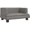 Vaikiška sofa, pilkos spalvos, 60x40x30cm, dirbtinė oda
