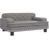 Vaikiška sofa, pilkos spalvos, 70x45x30cm, dirbtinė oda