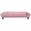 Vaikiška sofa, rožinės spalvos, 100x50x26cm, aksomas
