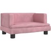 Vaikiška sofa, rožinės spalvos, 60x40x30cm, aksomas