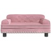 Vaikiška sofa, rožinės spalvos, 70x45x30cm, aksomas