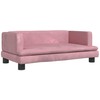 Vaikiška sofa, rožinės spalvos, 80x45x30cm, aksomas