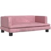 Vaikiška sofa, rožinės spalvos, 80x45x30cm, aksomas