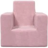 Vaikiška sofa, rožinės spalvos, minkštas pliušas
