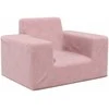 Vaikiška sofa, rožinės spalvos, minkštas pliušas