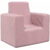 Vaikiška sofa, rožinės spalvos, minkštas pliušas
