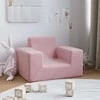 Vaikiška sofa, rožinės spalvos, minkštas pliušas