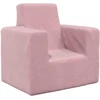 Vaikiška sofa, rožinės spalvos, minkštas pliušas