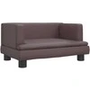 Vaikiška sofa, rudos spalvos, 60x40x30cm, dirbtinė oda